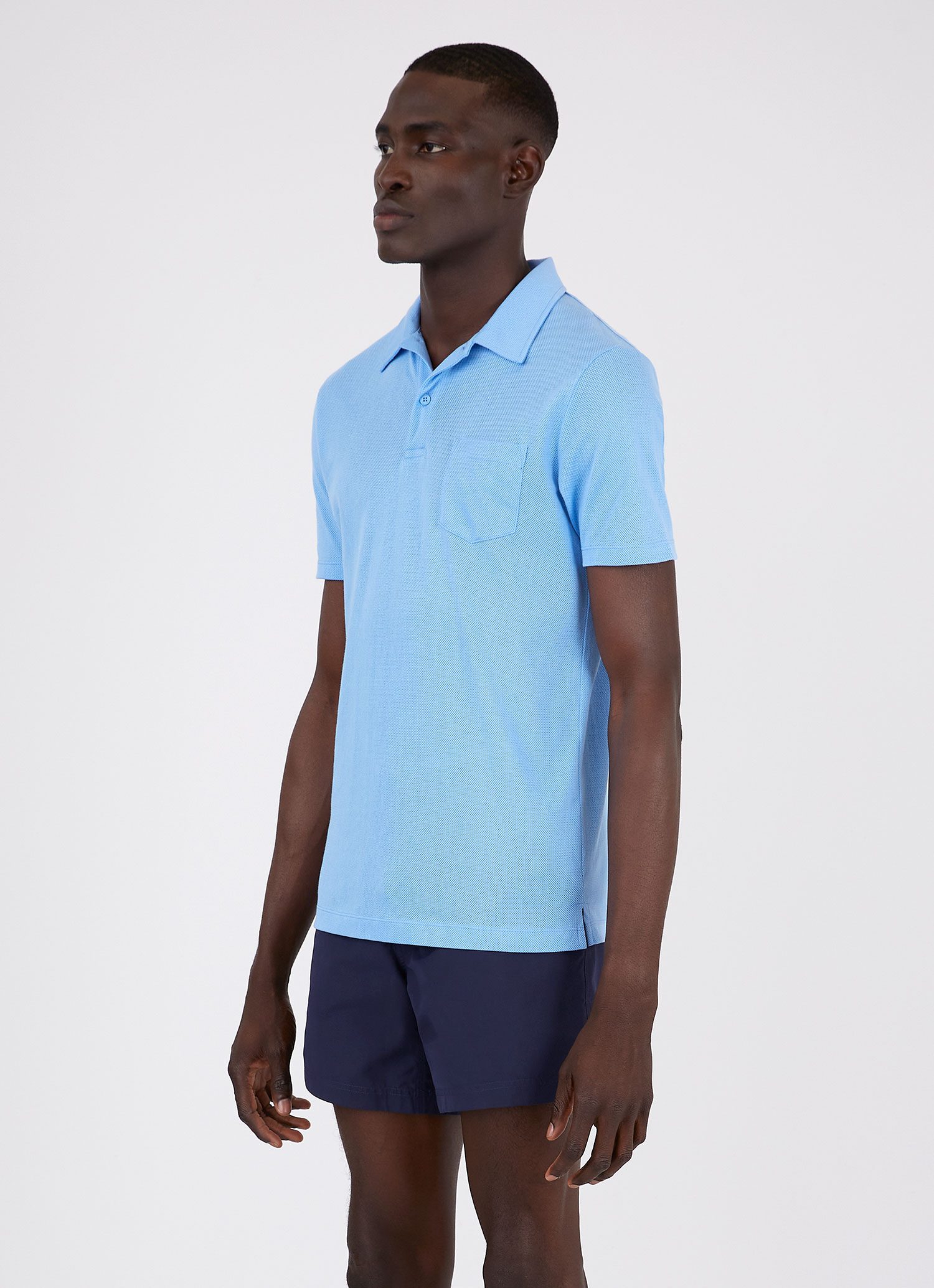 Men's Riviera Polo Shirt in Mid Blue