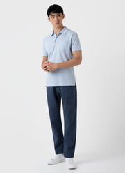 Men's Riviera Polo Shirt in Pastel Blue