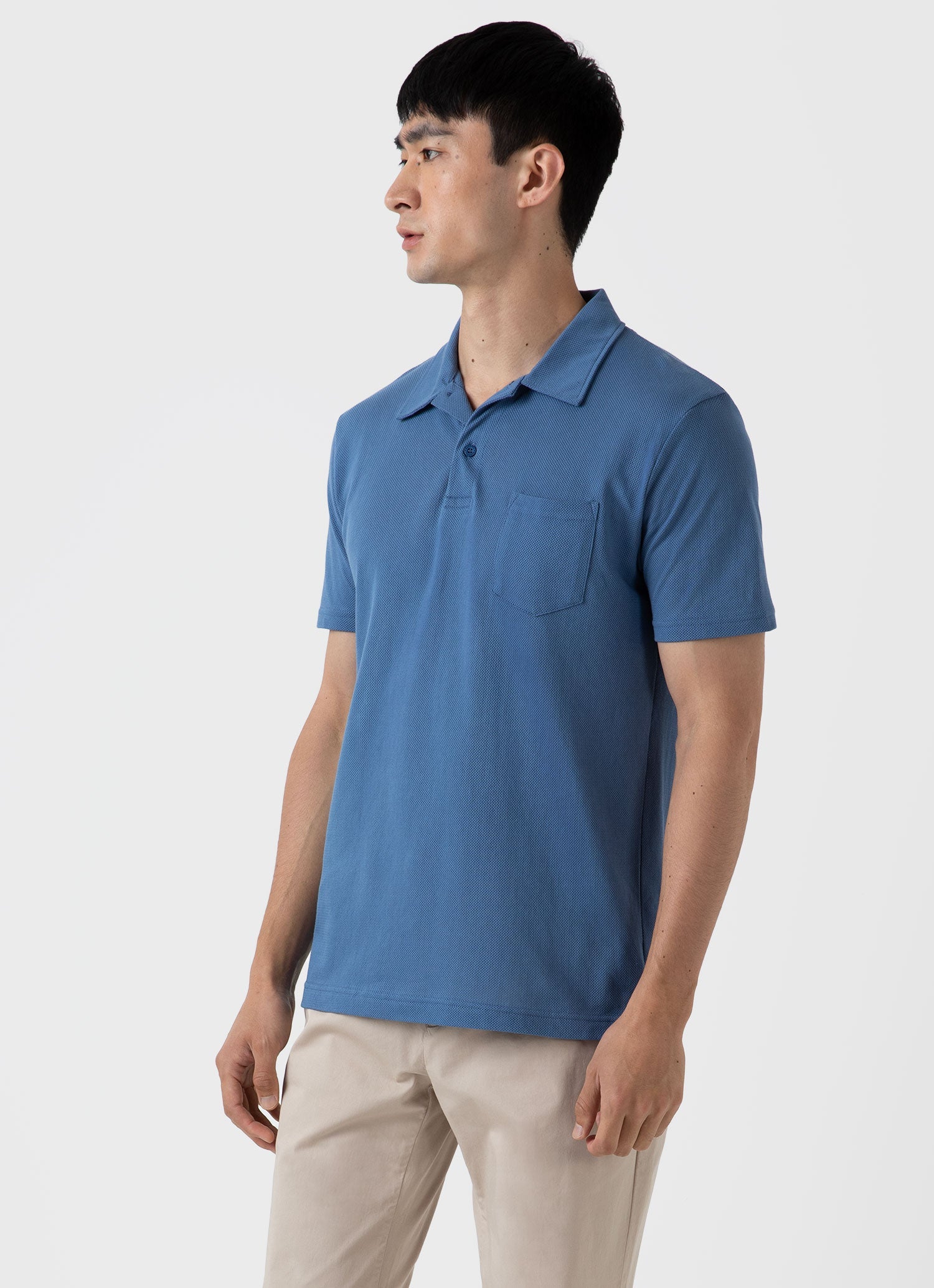 Men's Riviera Polo Shirt in Bluestone
