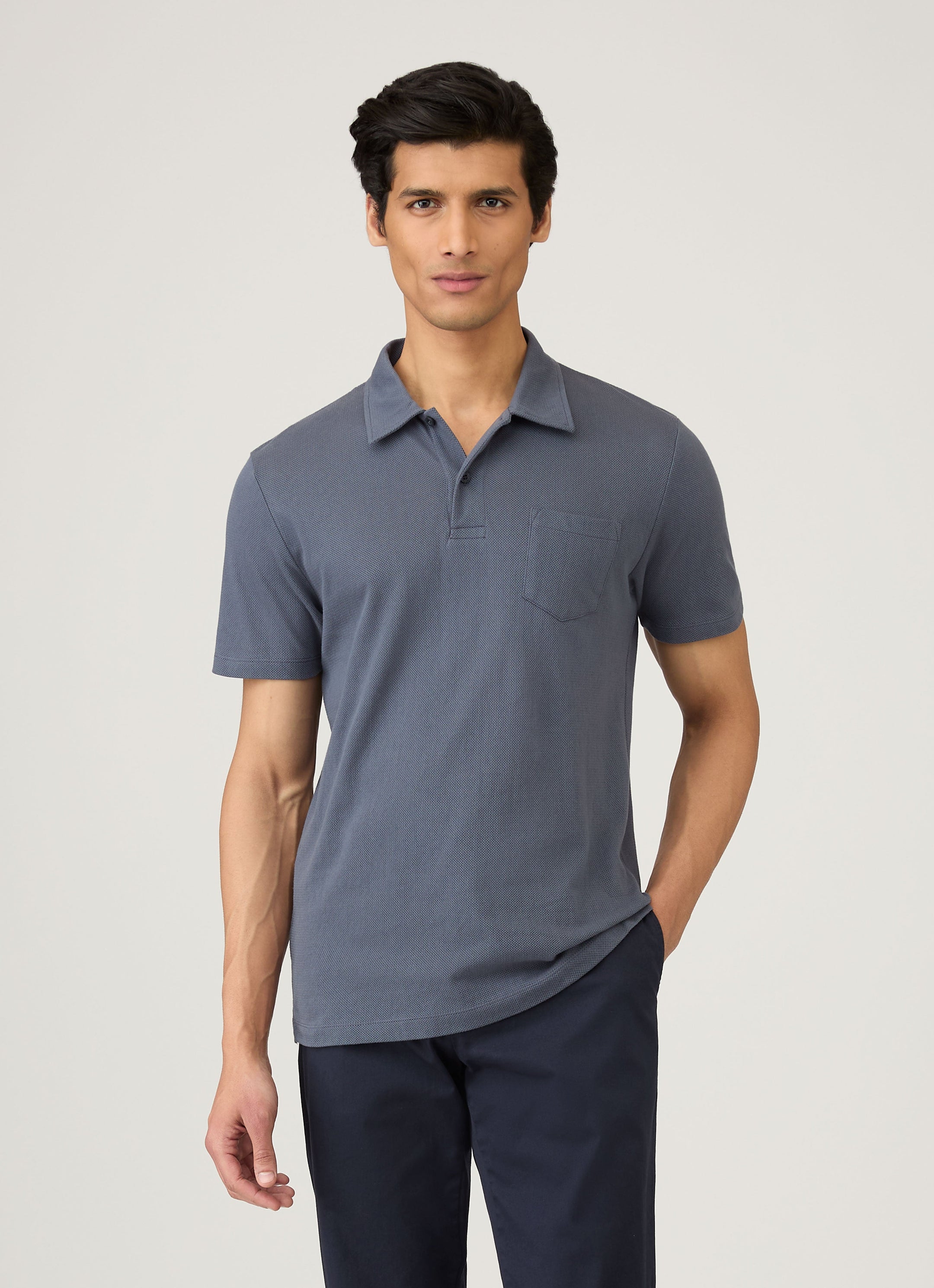 Men's Riviera Polo Shirt in Slate Blue