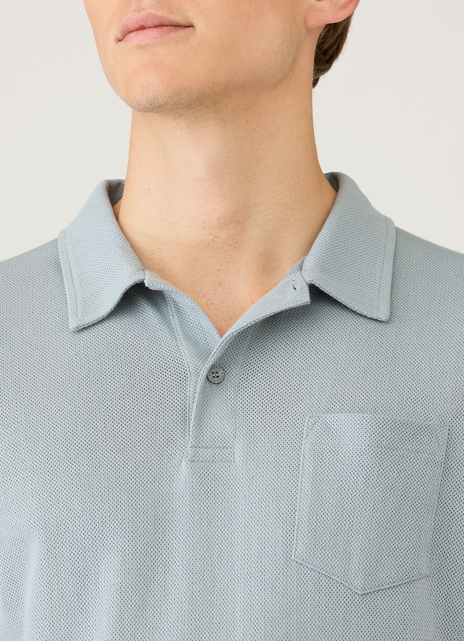 Men's Riviera Polo Shirt in Stone Blue