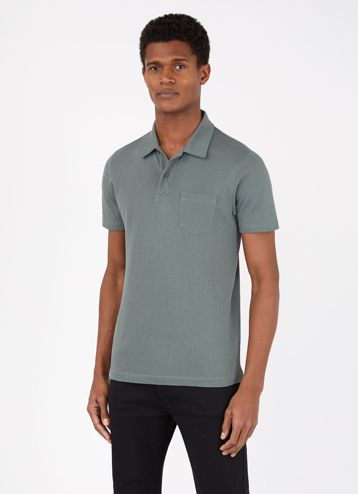 Men's Riviera Polo Shirt in Smoke Green