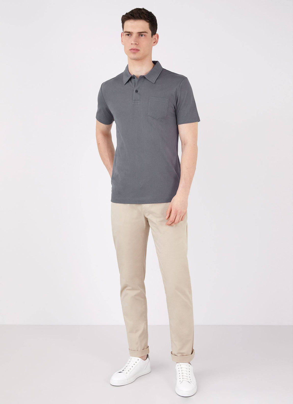 Men's Riviera Polo Shirt in Lead