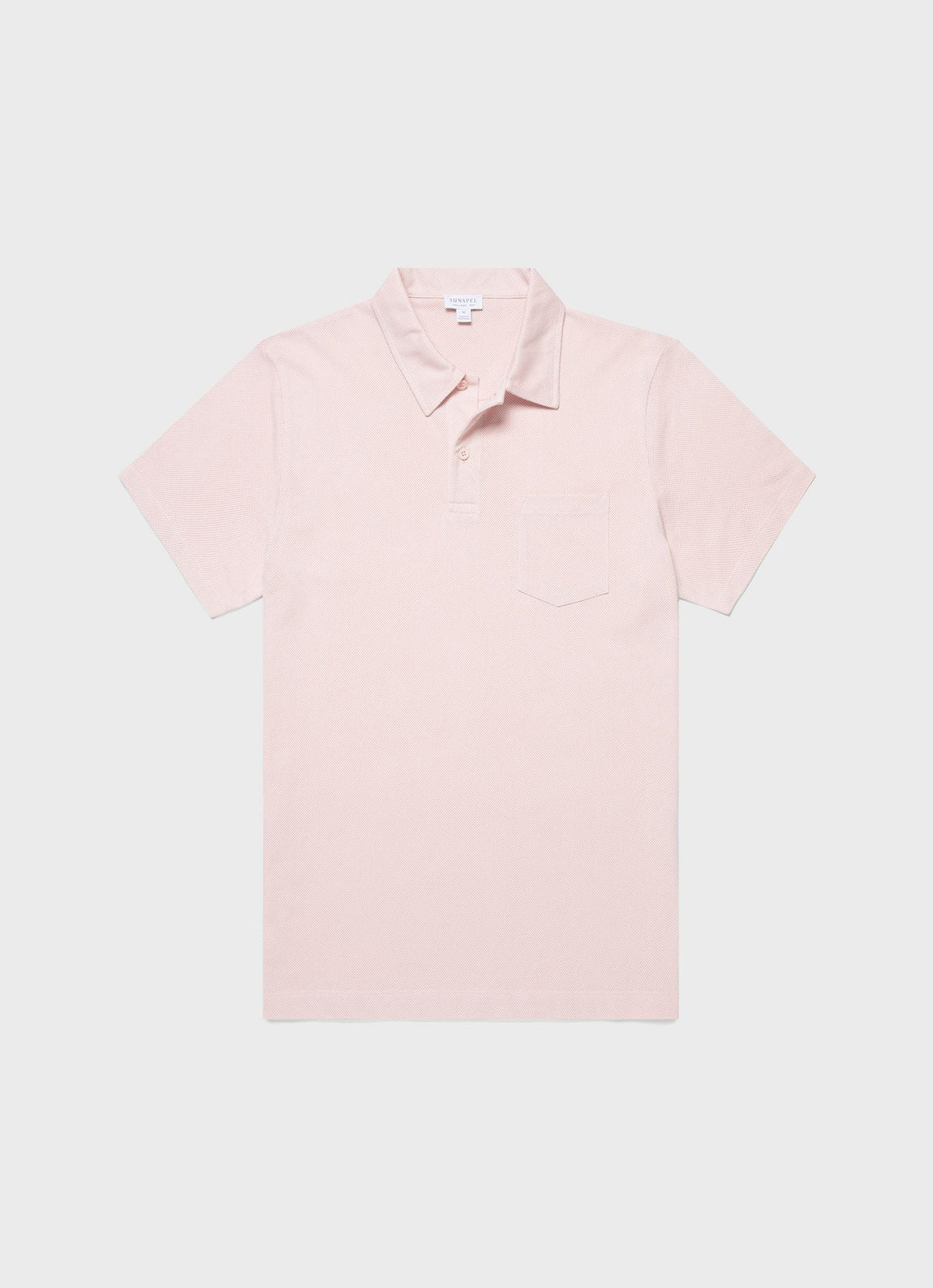Men's Riviera Polo Shirt in Pastel Pink