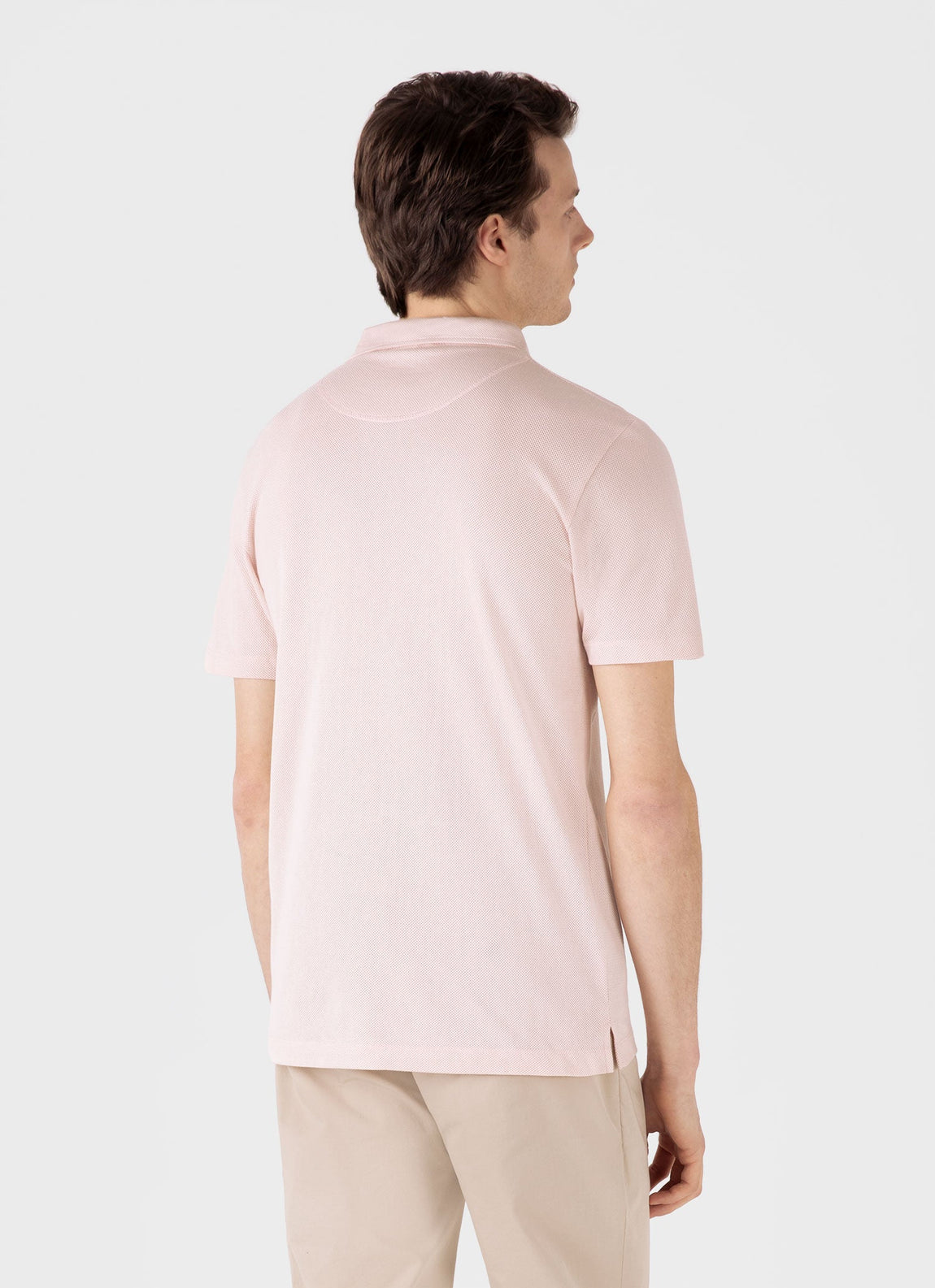 Men's Riviera Polo Shirt in Pastel Pink