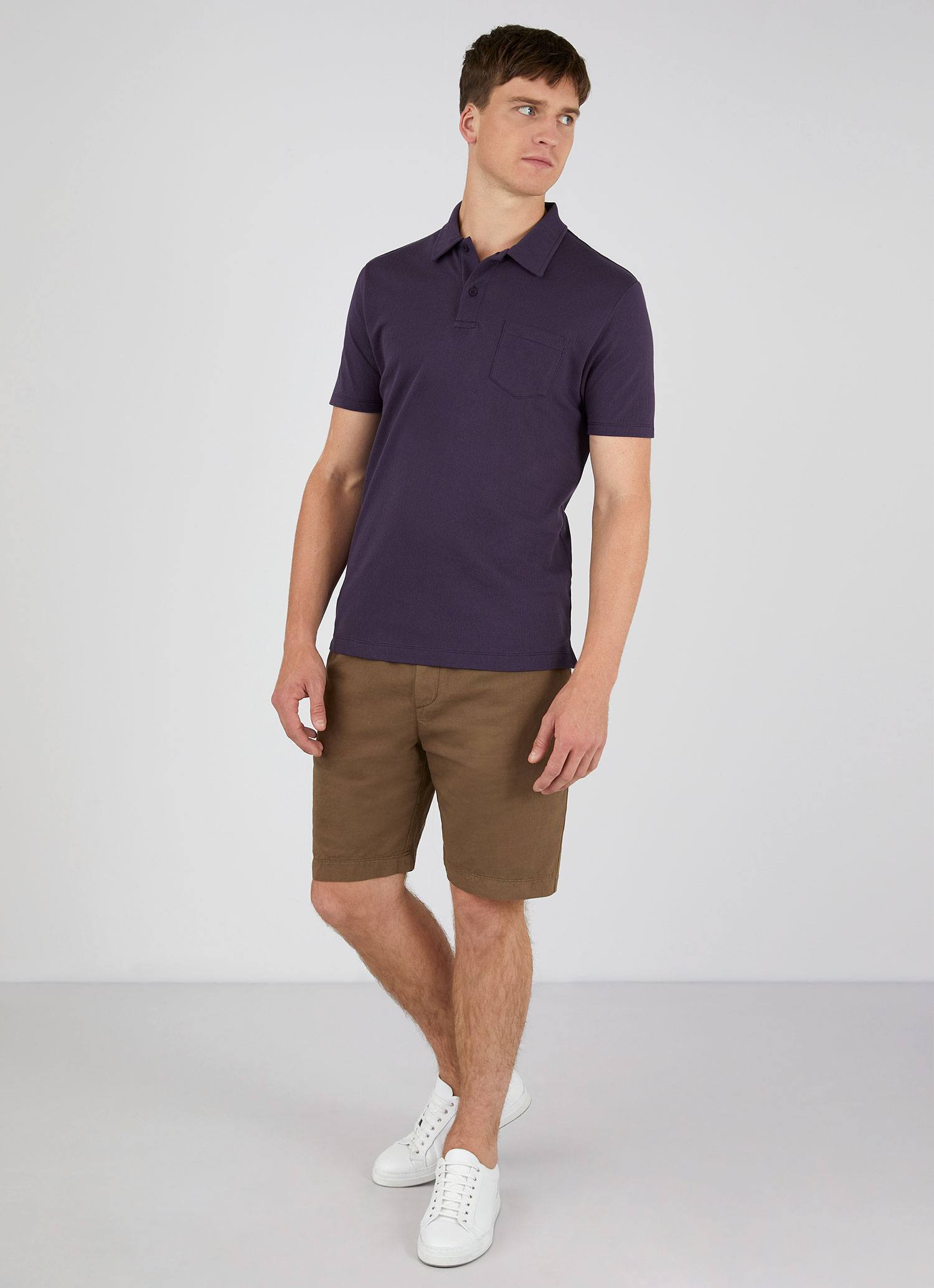 Men's Riviera Polo Shirt in Dark Plum