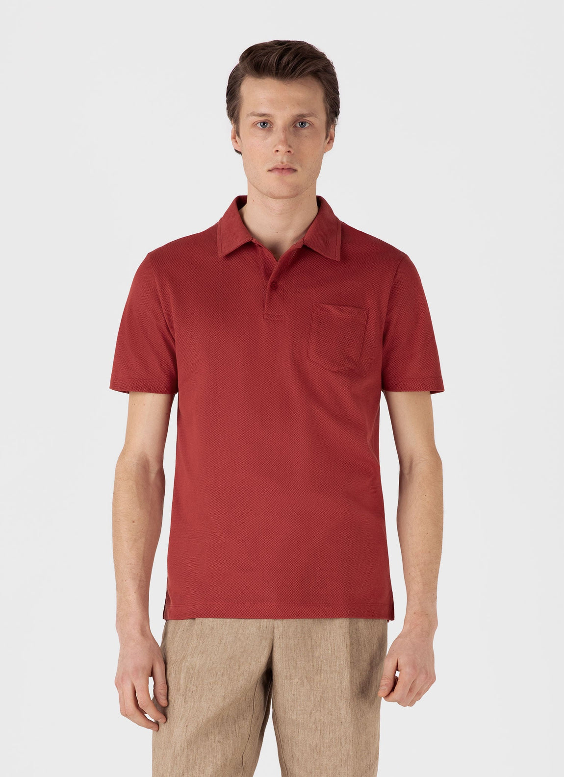 Men's Riviera Polo Shirt in Garnet Red