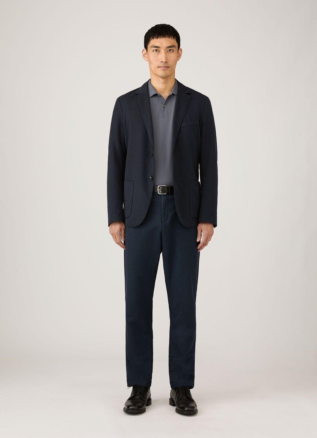 Men's Piqué Polo Shirt in Slate Blue