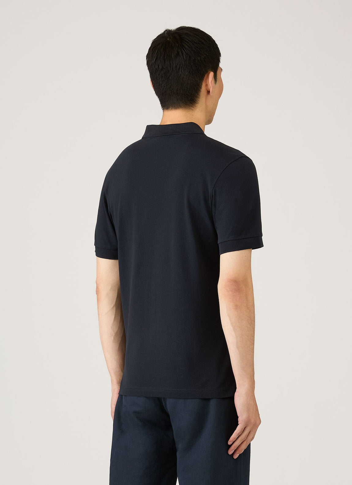 Men's Piqué Polo Shirt in Midnight Navy