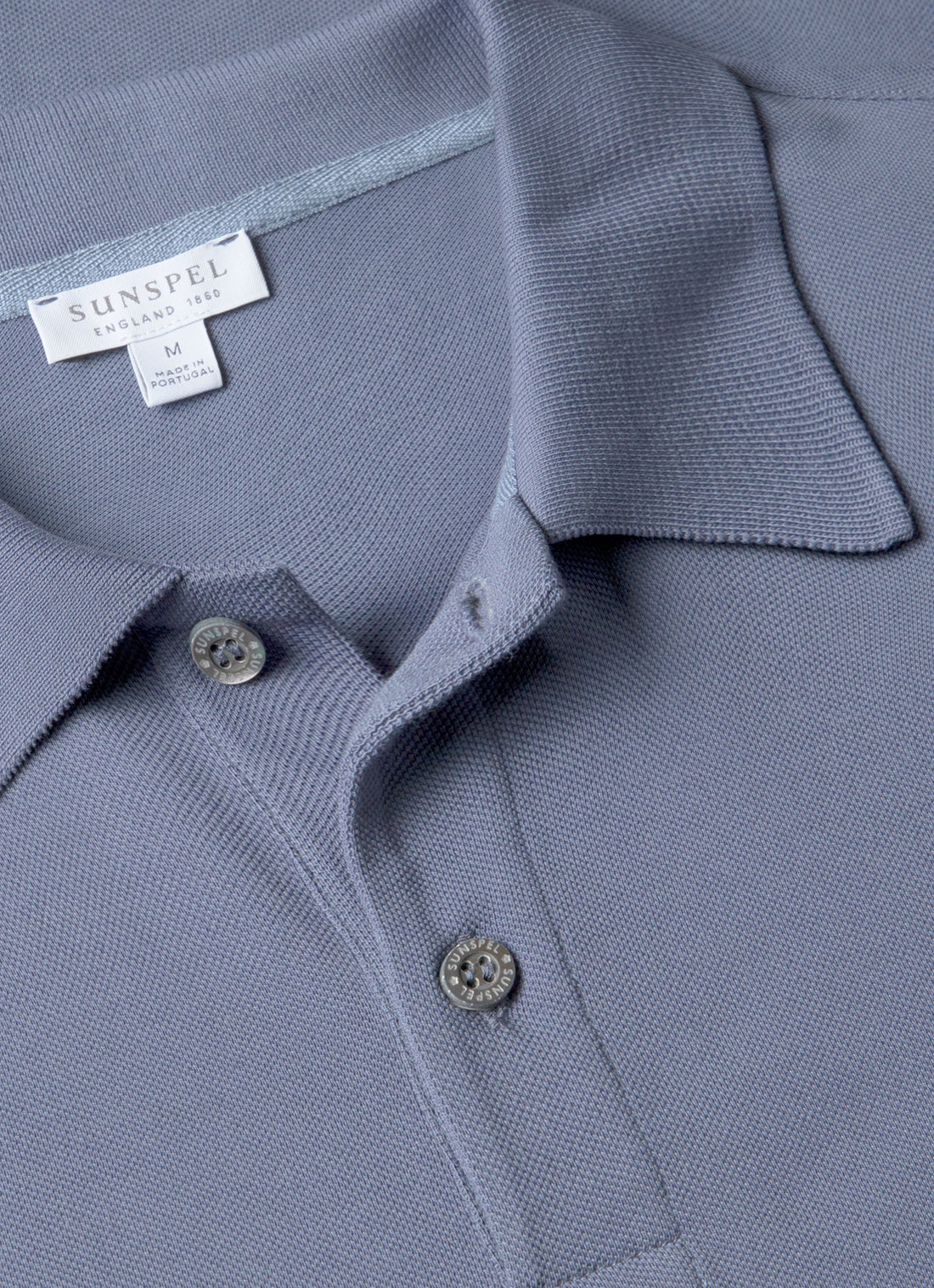 Men's Piqué Polo Shirt in Selvedge Blue