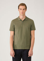 Men's Piqué Polo Shirt in Khaki
