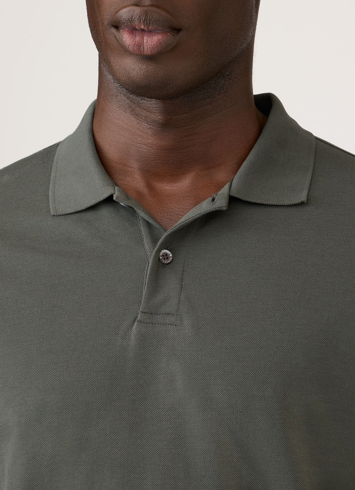 Men's Piqué Polo Shirt in Slate Green