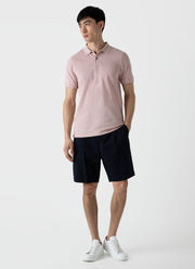 Men's Piqué Polo Shirt in Shell Pink