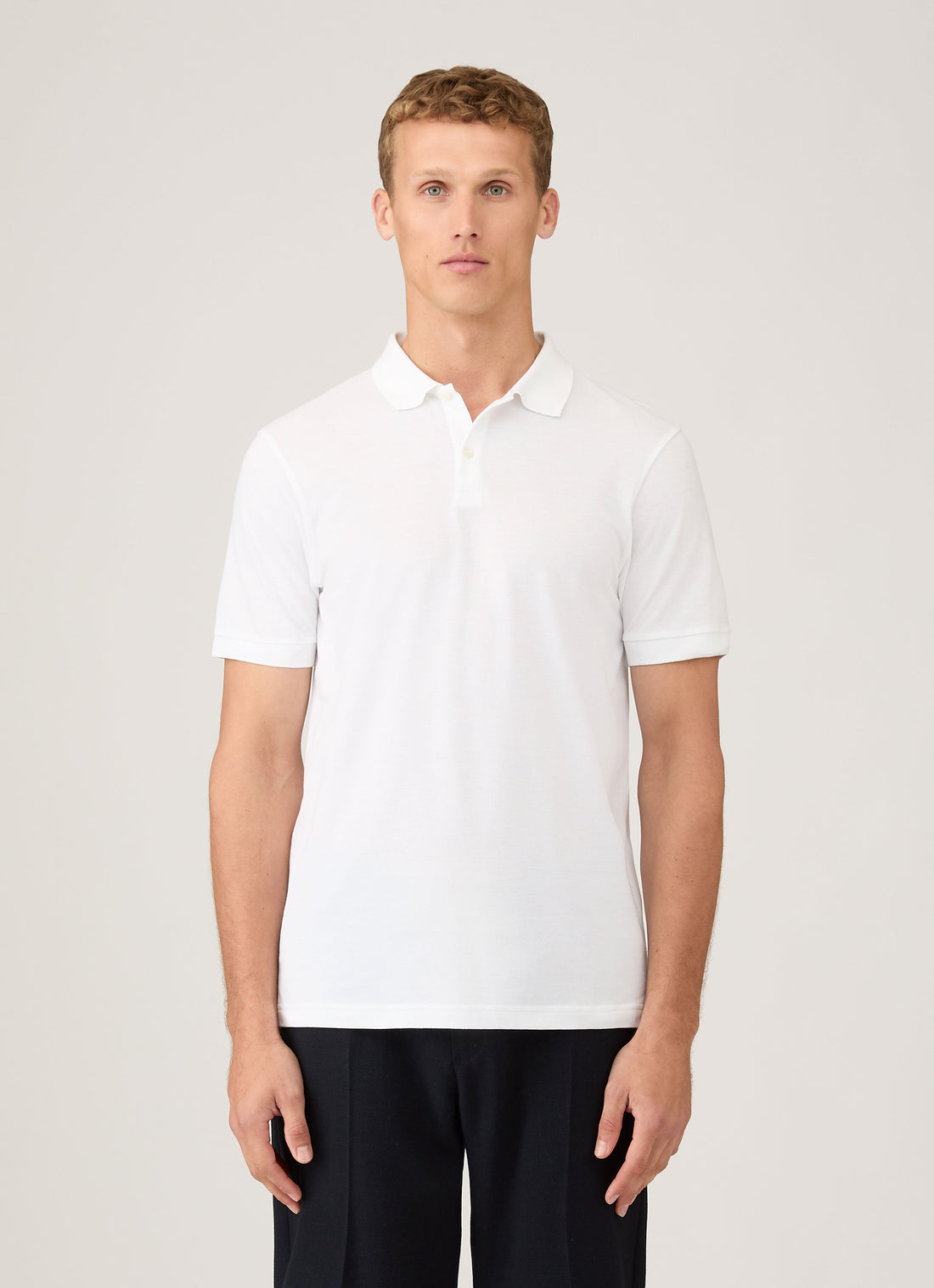 Men's Piqué Polo Shirt in White