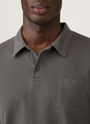 Men's Long Sleeve Riviera Polo Shirt in Slate Green