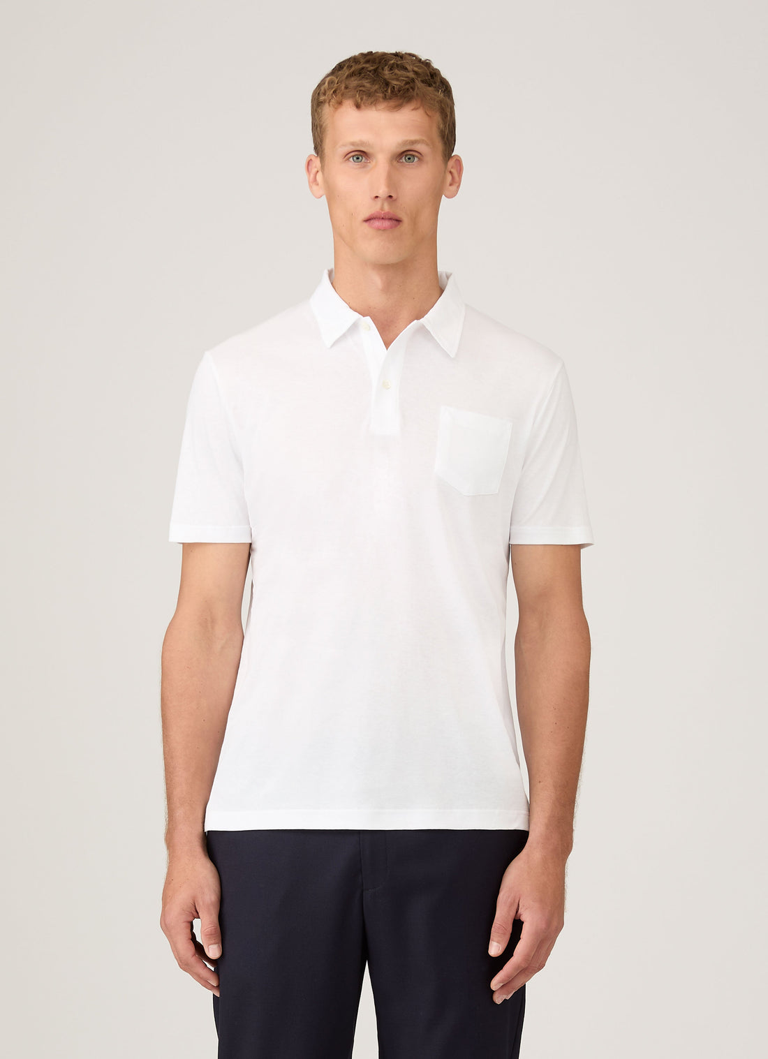 Jersey Polohemd aus Sea Island Baumwolle