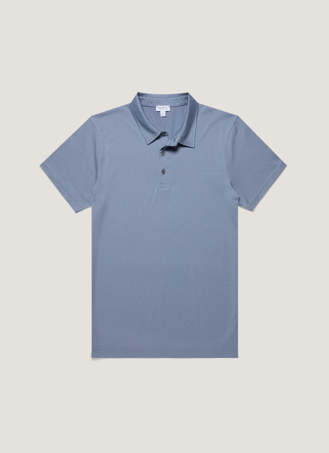 Men's Classic Jersey Polo Shirt in Vintage Blue