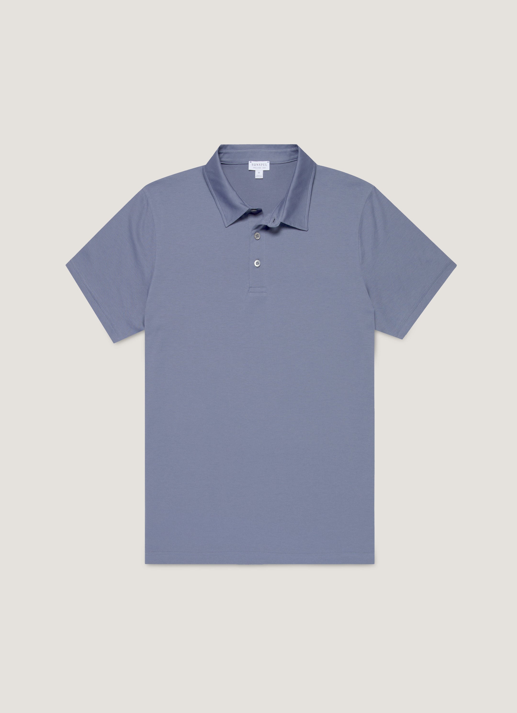 Men's Classic Jersey Polo Shirt in Selvedge Blue