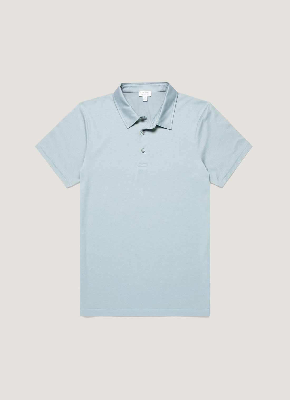Men's Classic Jersey Polo Shirt in Stone Blue