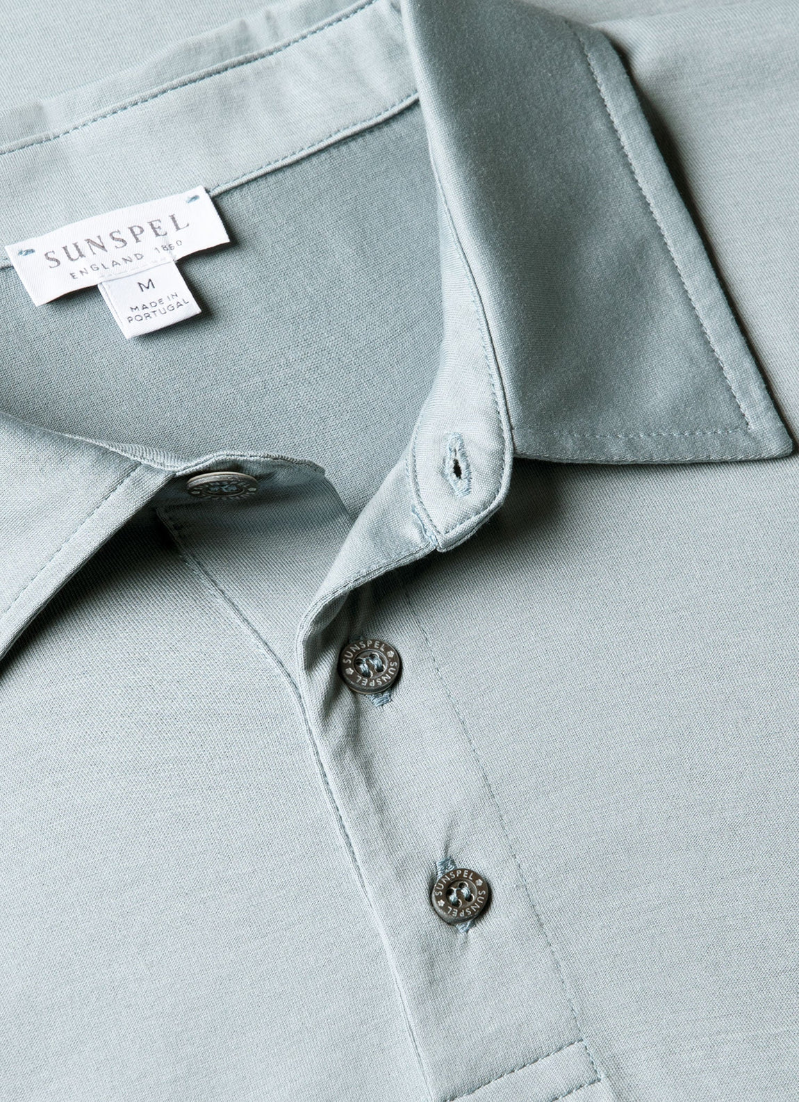 Men's Classic Jersey Polo Shirt in Stone Blue