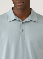 Men's Classic Jersey Polo Shirt in Stone Blue