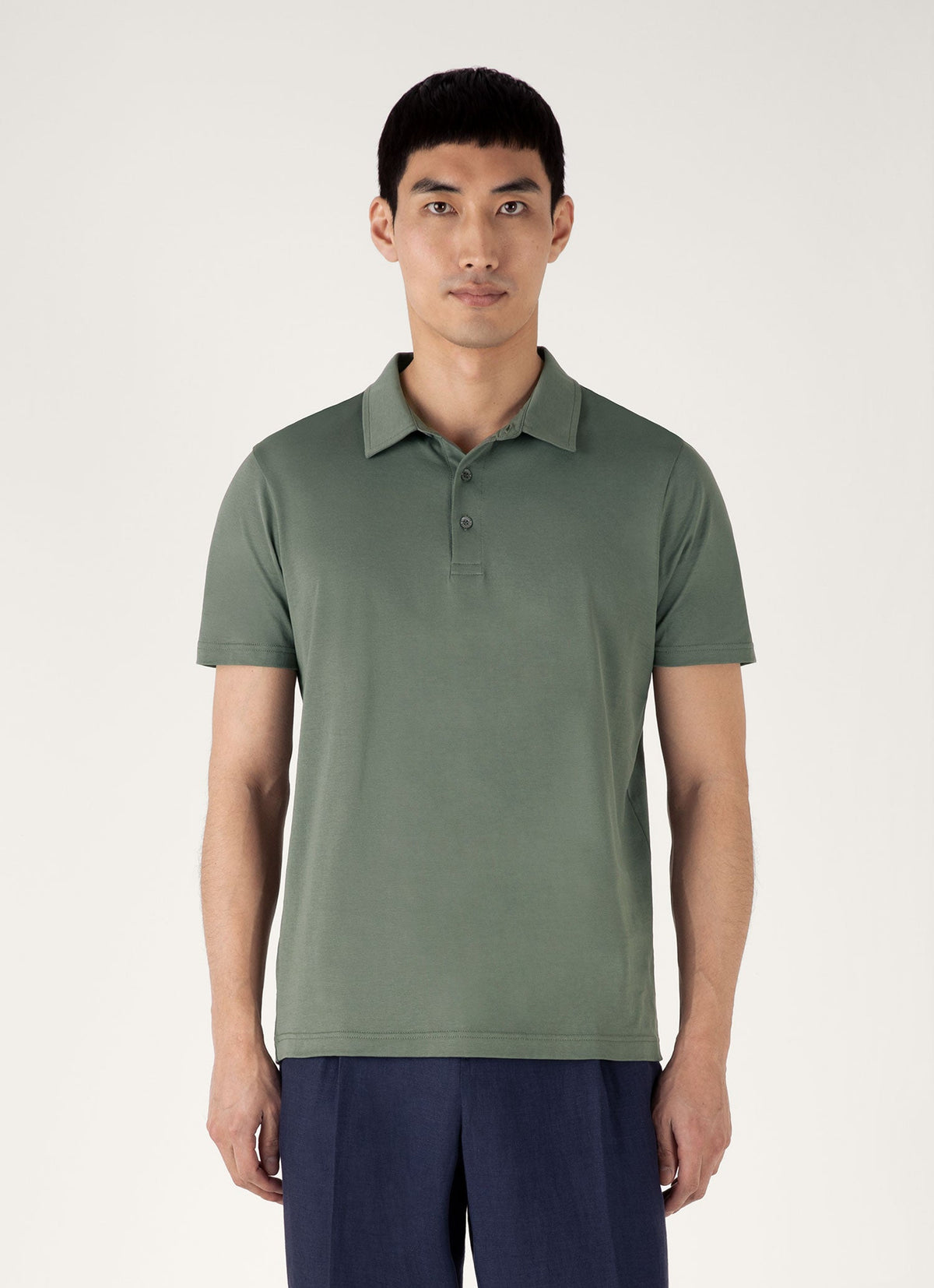 Men's Classic Jersey Polo Shirt in Dusk Green