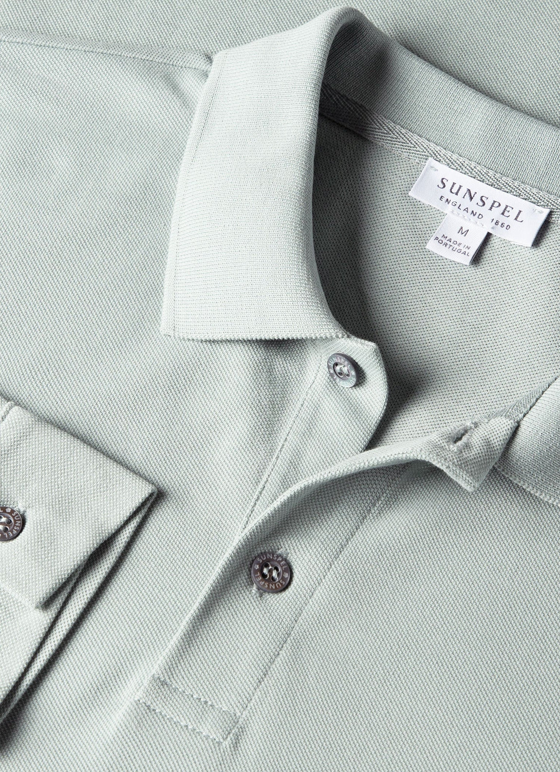 Men's Long Sleeve Piqué Polo Shirt in Haar