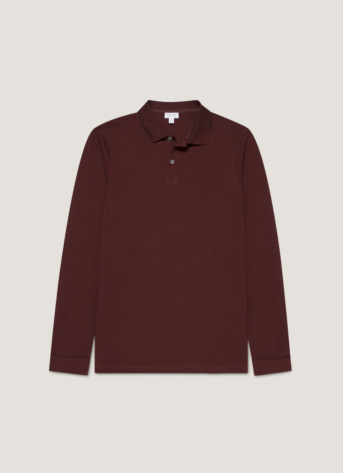 Men's Long Sleeve Piqué Polo Shirt in Bakelite