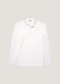 Men's Long Sleeve Piqué Polo Shirt in White