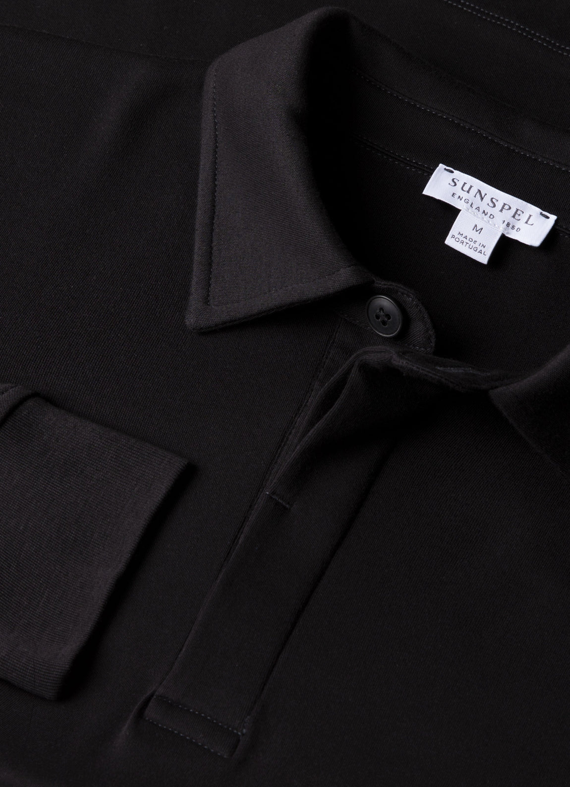 Men's Heavyweight Rugby Polo Shirt in Black