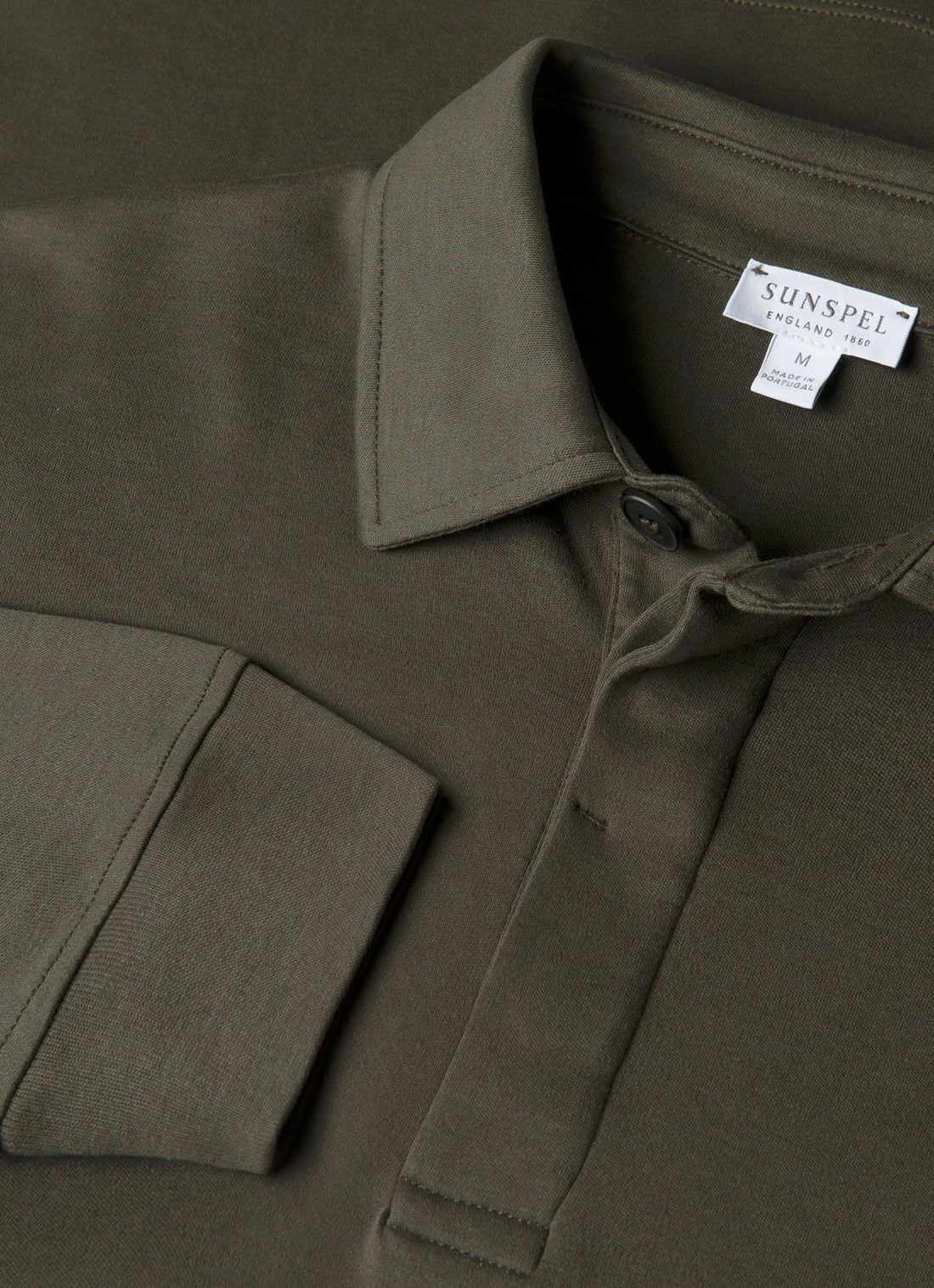 Men's Heavyweight Rugby Polo Shirt in Dark Green