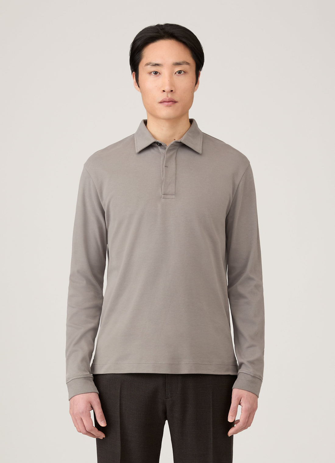 Men's Heavyweight Rugby Polo Shirt in Iron Grey