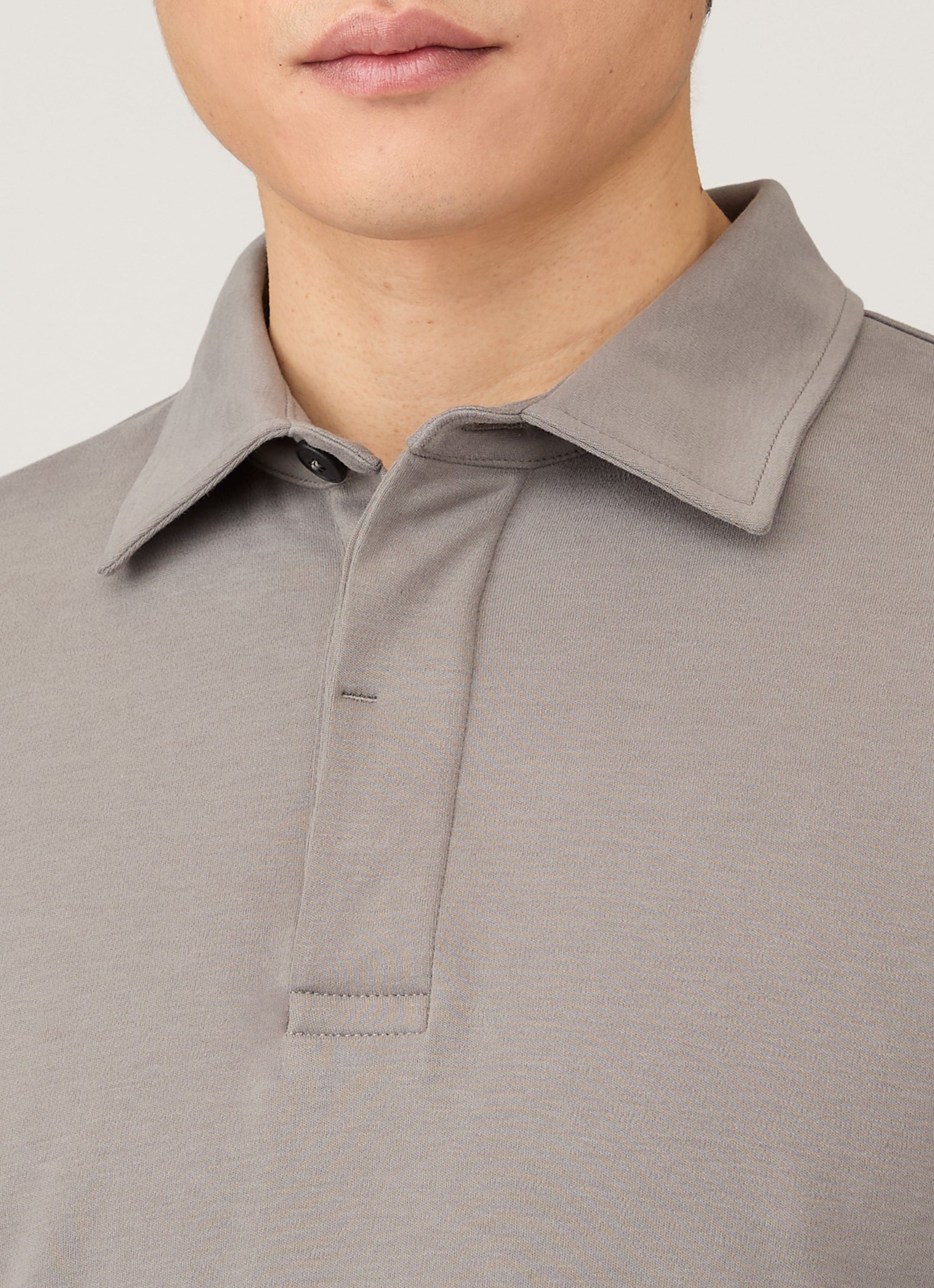 Men's Heavyweight Rugby Polo Shirt in Iron Grey