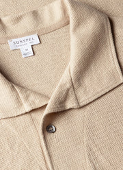Men's Linen Piqué Polo Shirt in Hazelwood