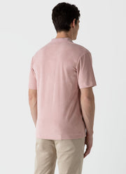 Men's Towelling Polo Shirt in Shell Pink