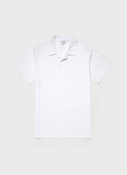 Men's Towelling Polo Shirt in White