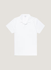Men's Towelling Polo Shirt in White