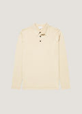 Men's Long Sleeve Sea Island Cotton Knit Polo Shirt in Hazelwood