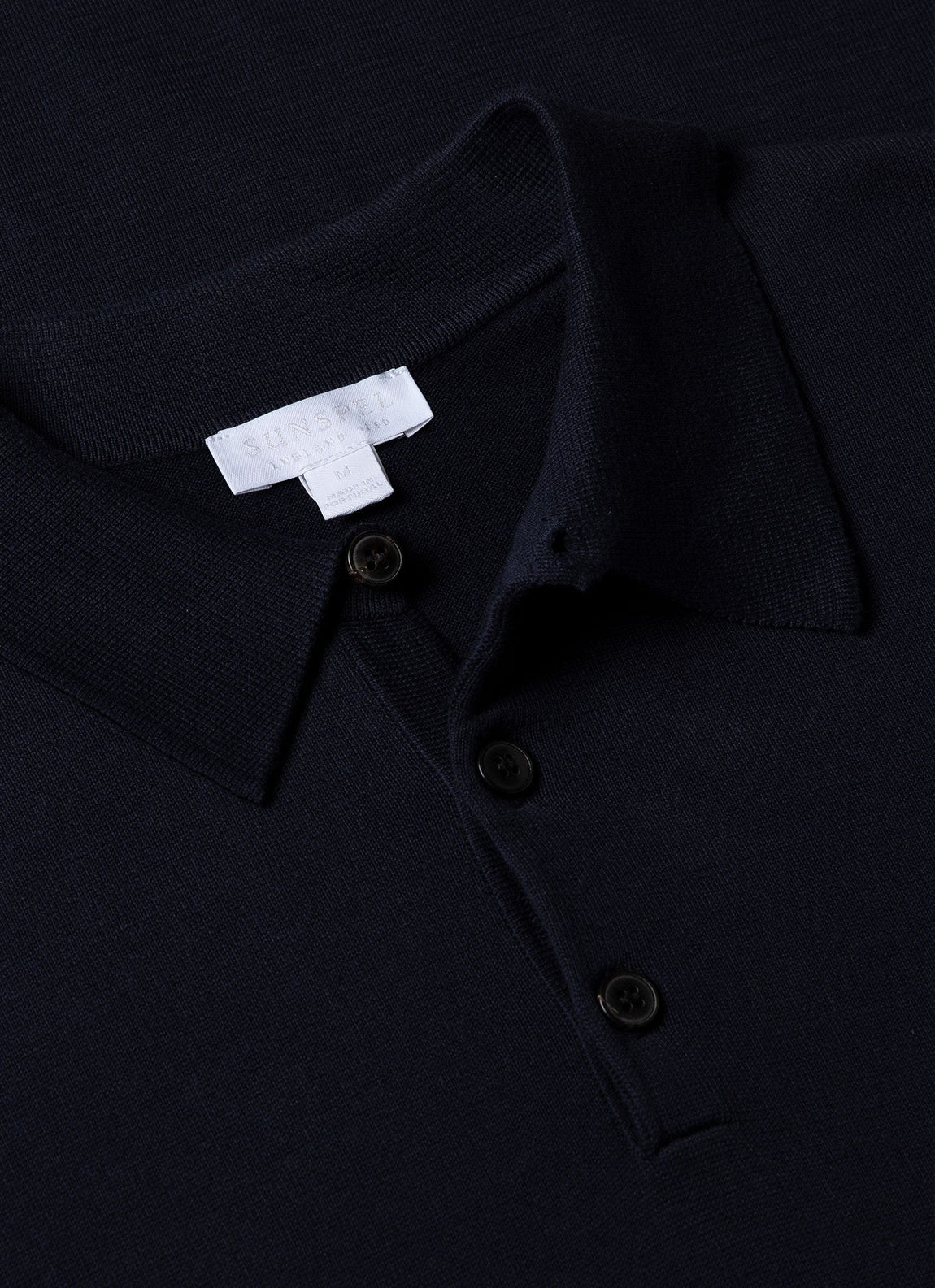 Men's Sea Island Cotton Polo Shirt in Light Navy