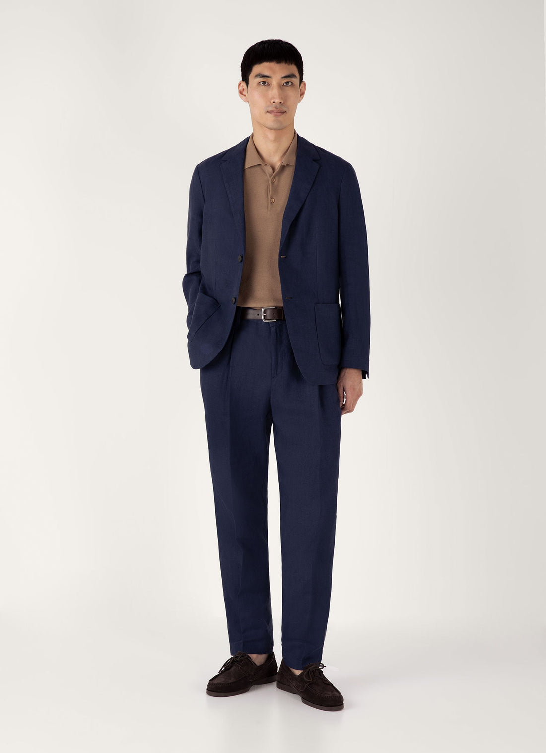 Men's Knit Polo Shirt in Dune