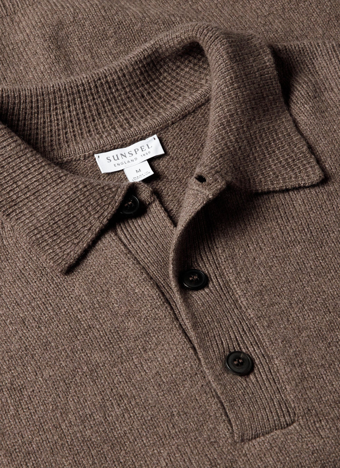Men's Lambswool Polo Shirt in Cedar