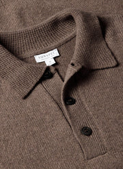 Men's Lambswool Polo Shirt in Cedar