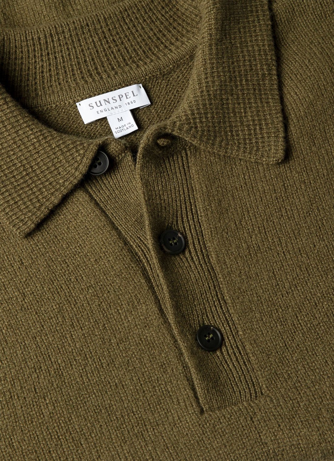 Men's Lambswool Knitted Polo Shirt in Uniform