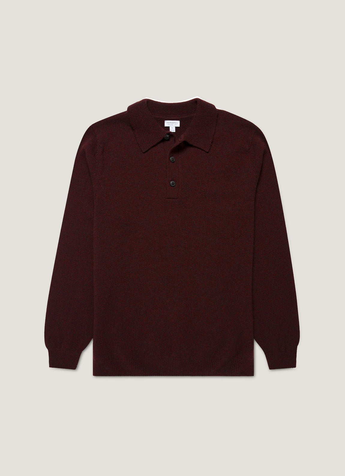 Men's Lambswool Polo Shirt in Bakelite Twist