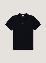 Men's Cotton Mesh Polo Shirt in Navy