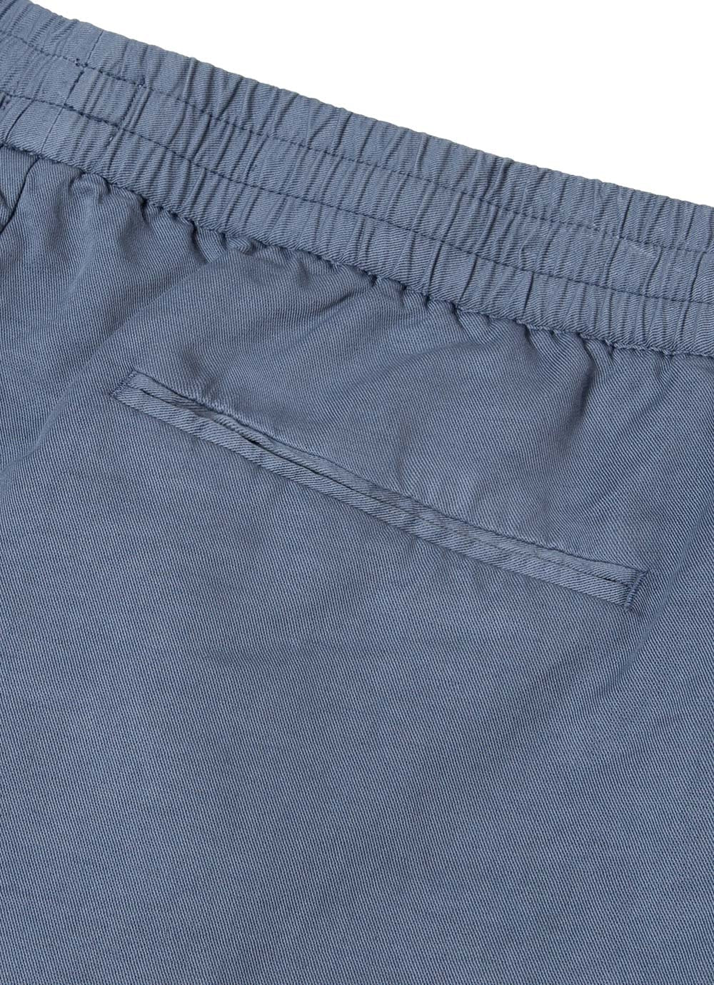 Men's Cotton Linen Drawstring Shorts in Blue Slate in Blue Slate