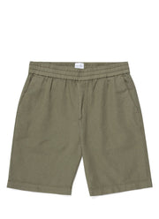 Men's Cotton Linen Drawstring Shorts in Light Khaki