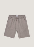 Men's Cotton Linen Drawstring Shorts in Pewter