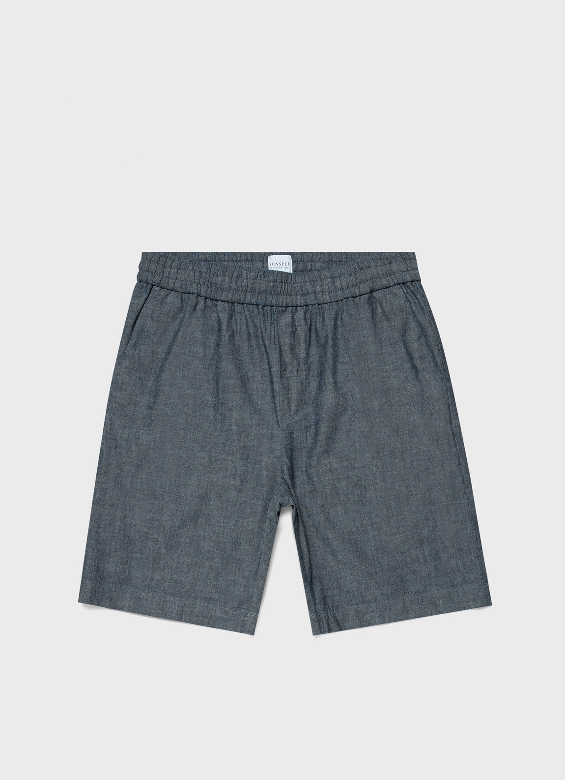 Men's Drawstring Short in Denim Chambray