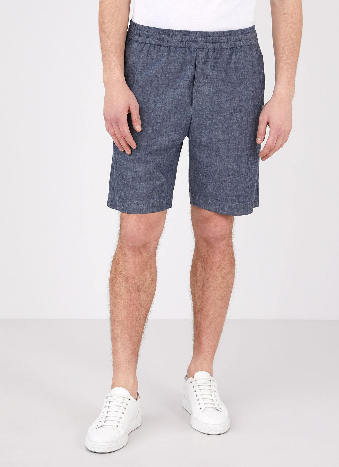 Men's Drawstring Short in Denim Chambray